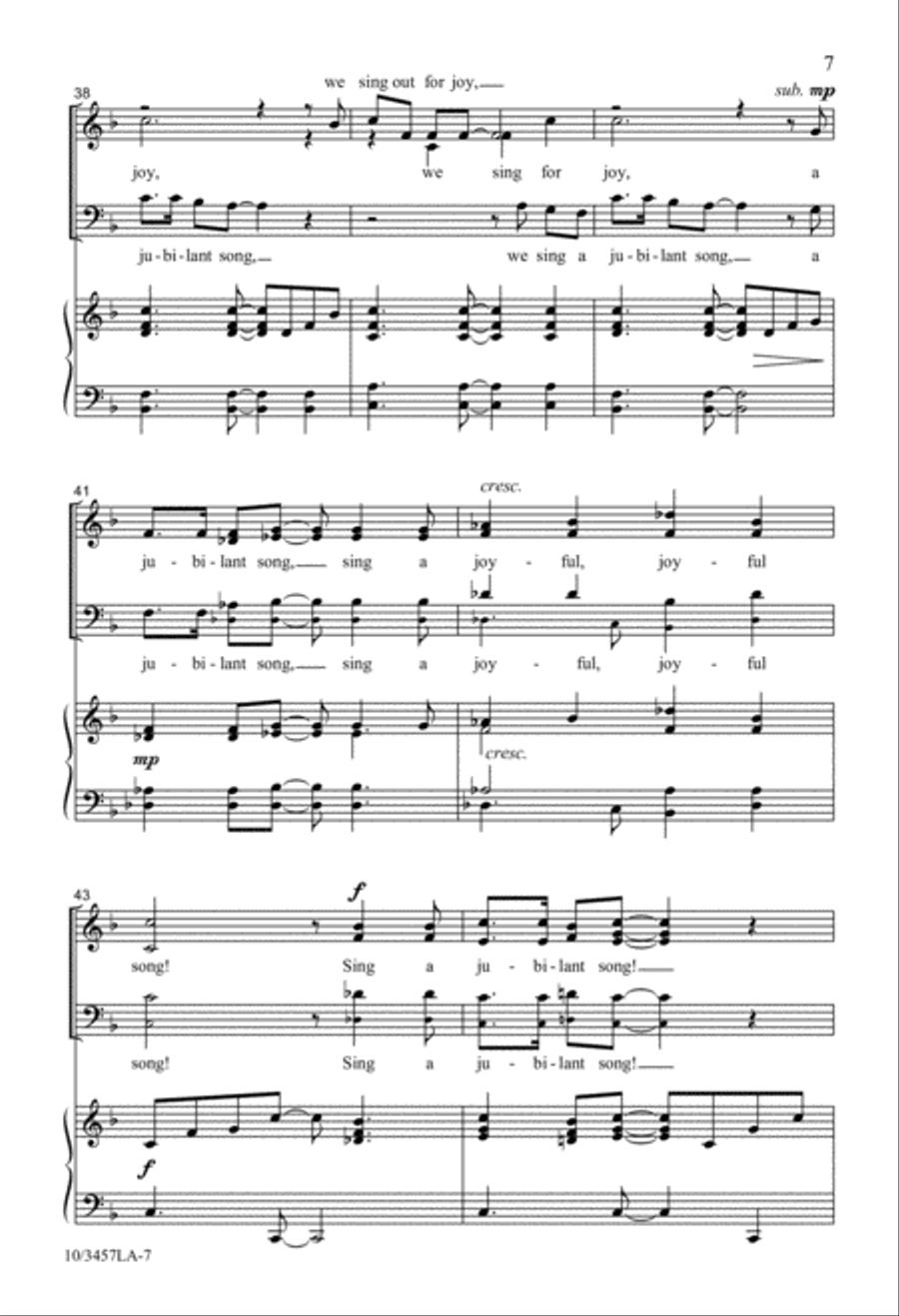 Praise the Lord with Jubilant Song 4-Part scores gallery preview page 7