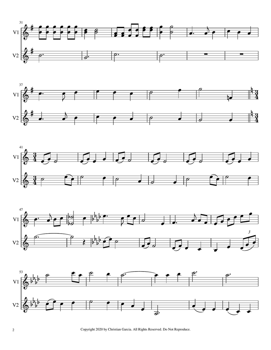God's Grace (Grace, Greater Than Our Sin / Amazing Grace) String Duet scores gallery preview page 3