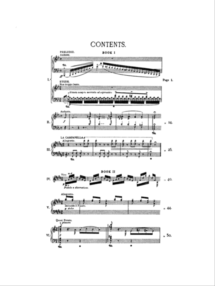 Paganini Etudes (Nos. 1-6)