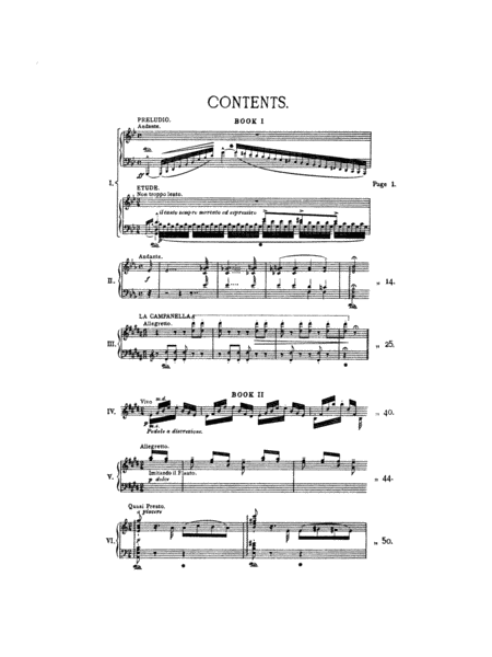 Paganini Etudes (Nos. 1-6)