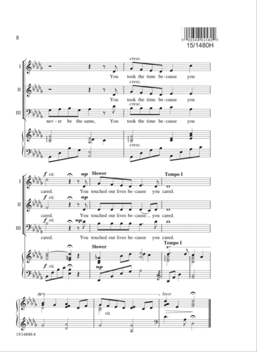 Because You Cared 3-Part scores gallery preview page 8