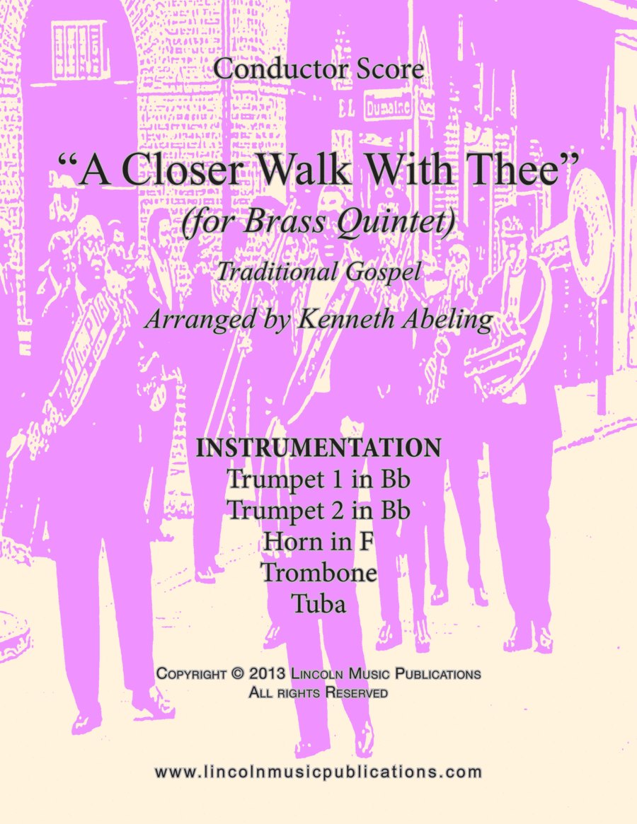 A Closer Walk With Thee (for Brass Quintet) Brass Quintet scores gallery preview page 1