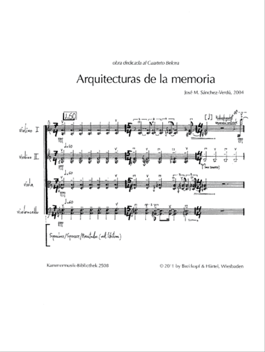 Arquitecturas de la memoria String Quartet scores gallery preview page 2