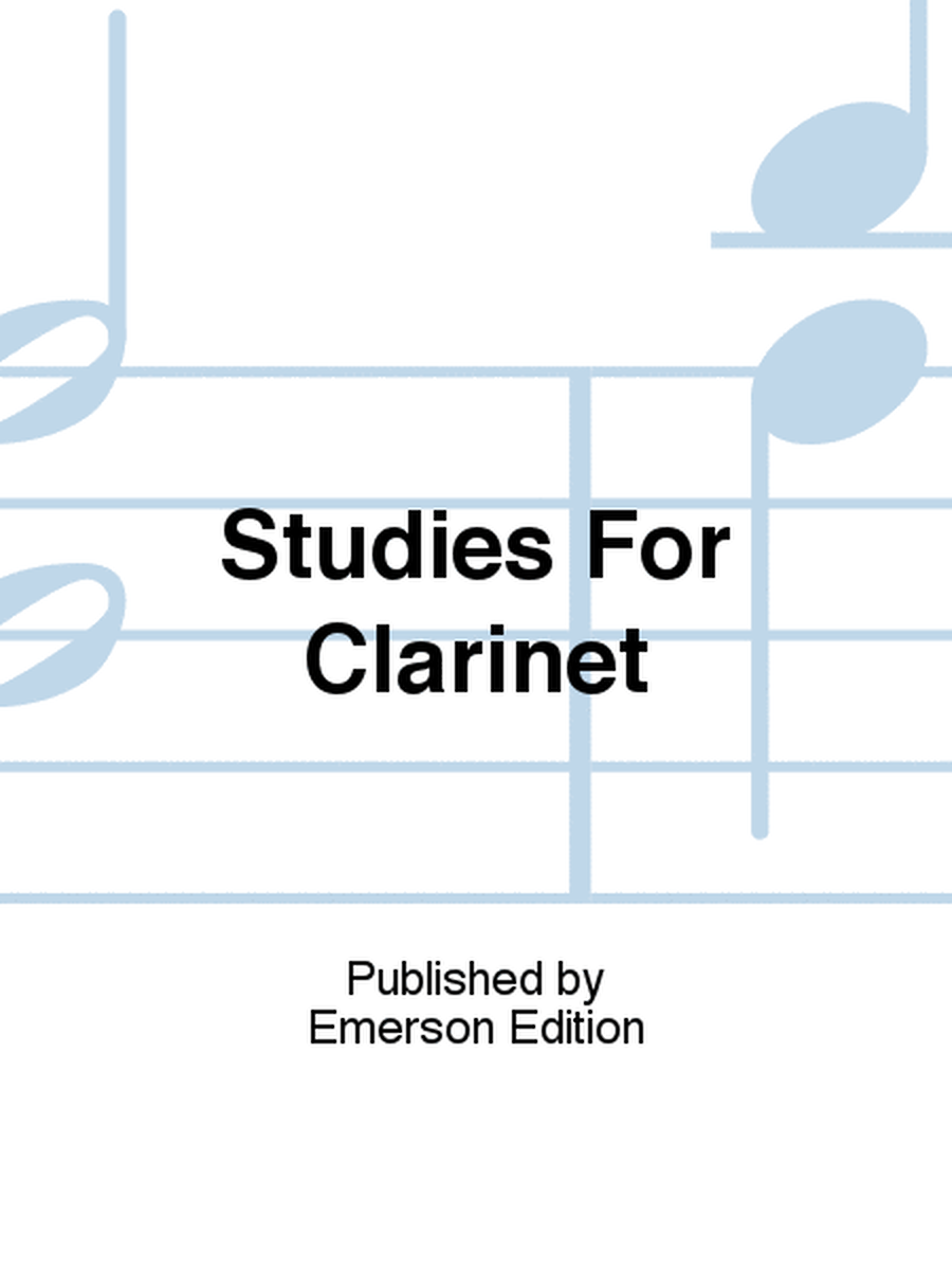 Studies For Clarinet