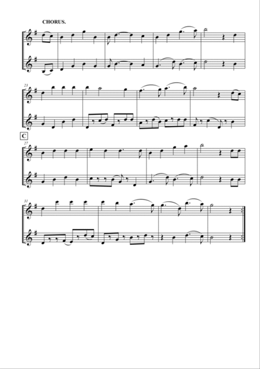 Yellow Rose of Texas Woodwind Duet scores gallery preview page 2