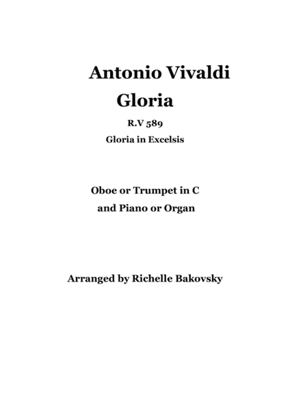 A. Vivald: Gloria in Excelsis RV 589 for Oboe or Trumpet in C and Piano or Organ image number null
