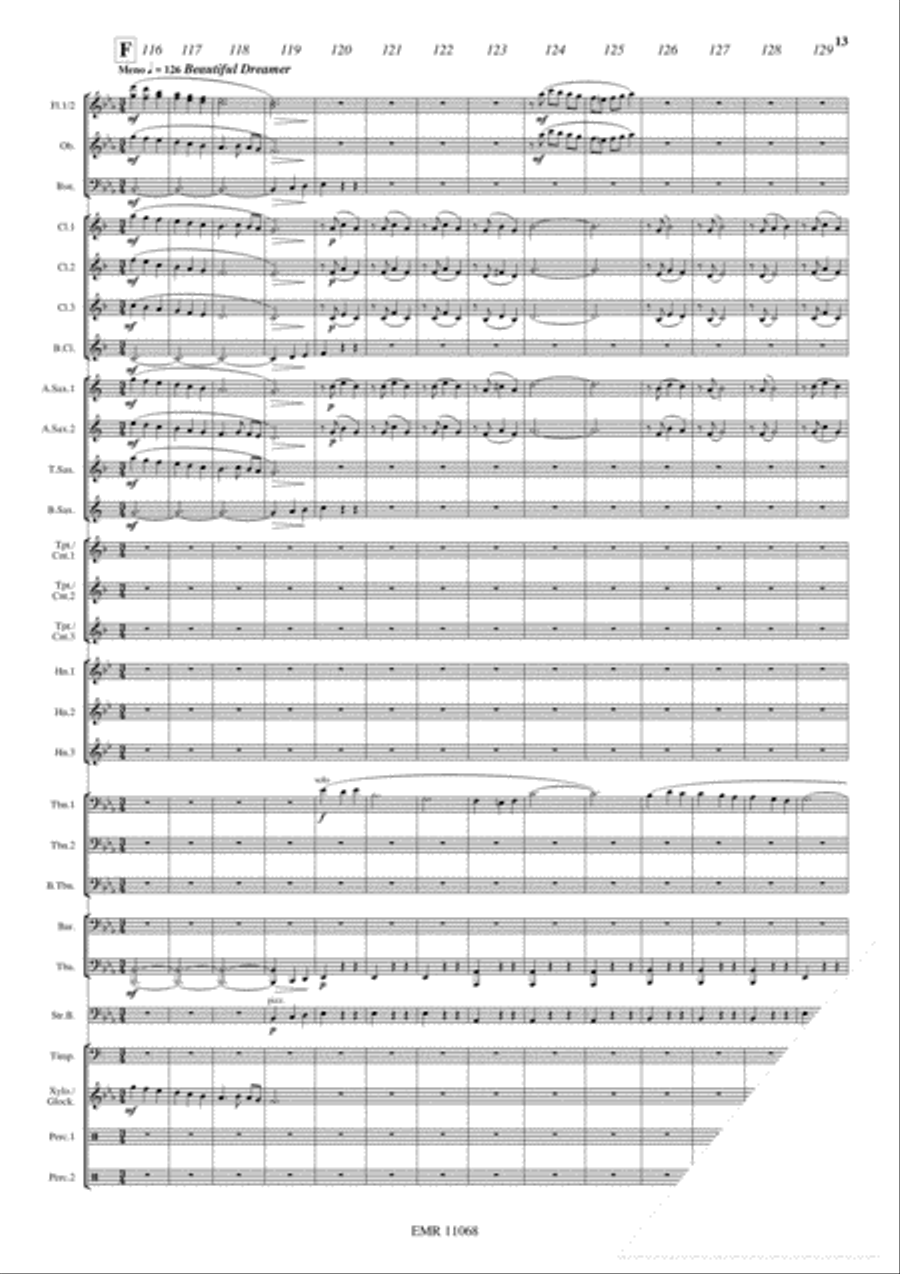 Stephen Foster Medley Concert Band scores gallery preview page 14