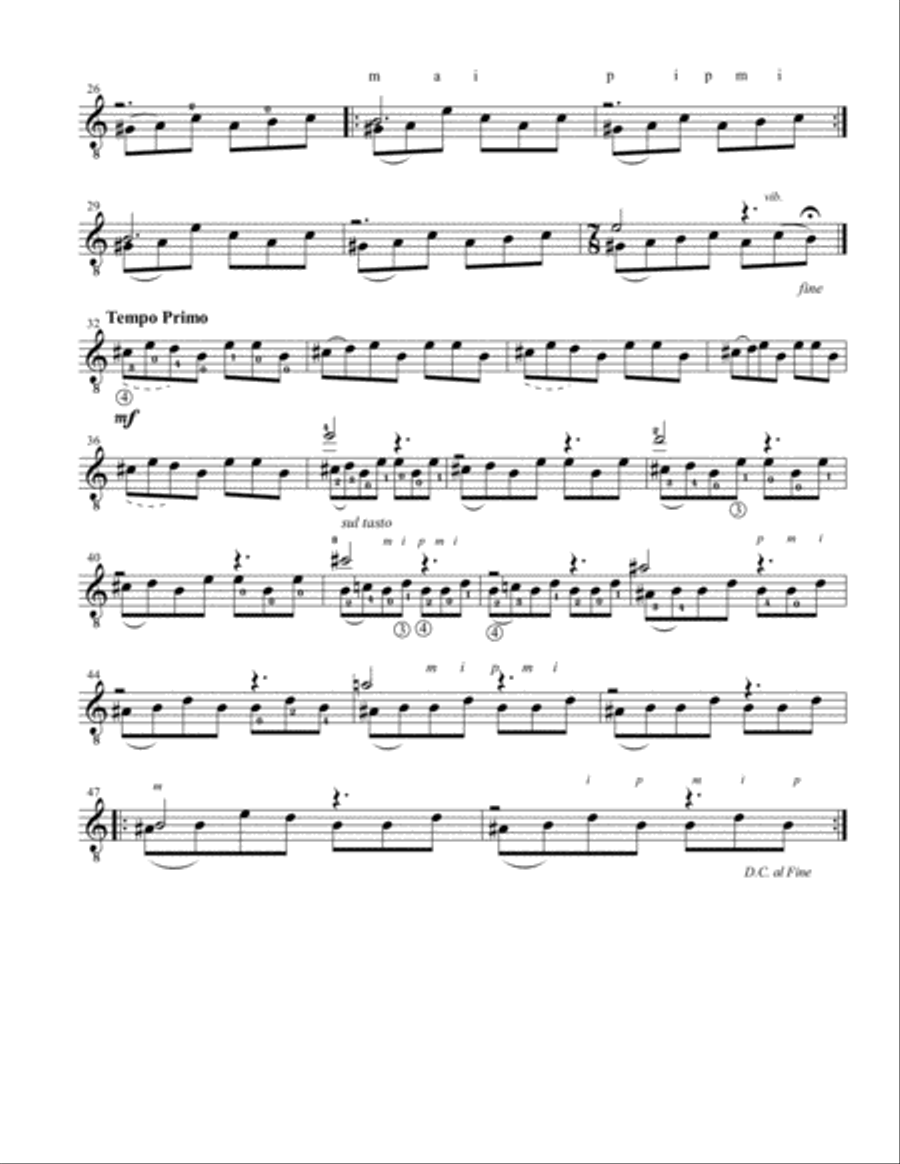 Descriptive Pieces for Guitar Solo Classical Guitar scores gallery preview page 5
