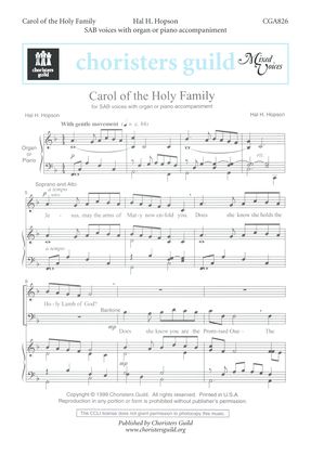 Book cover for Carol of the Holy Family