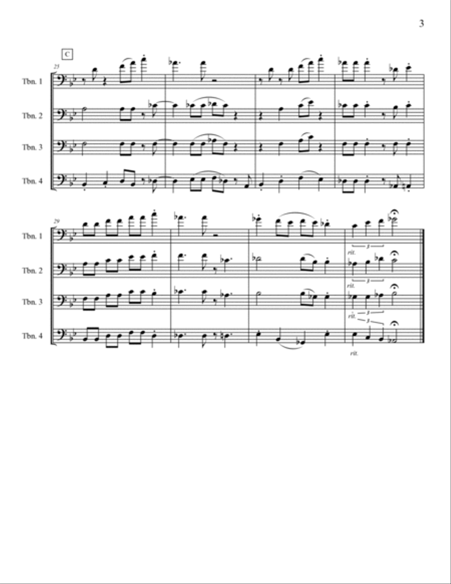 10 Brief Trombone Quartets Trombone Quartet scores gallery preview page 4