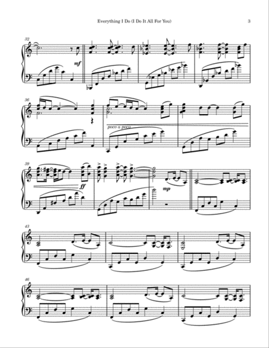 (Everything I Do) I Do It For You Piano Solo scores gallery preview page 3
