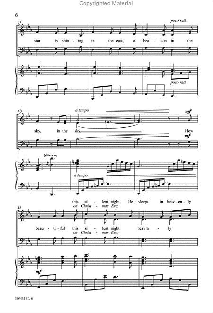 How Beautiful This Silent Night 4-Part scores gallery preview page 6