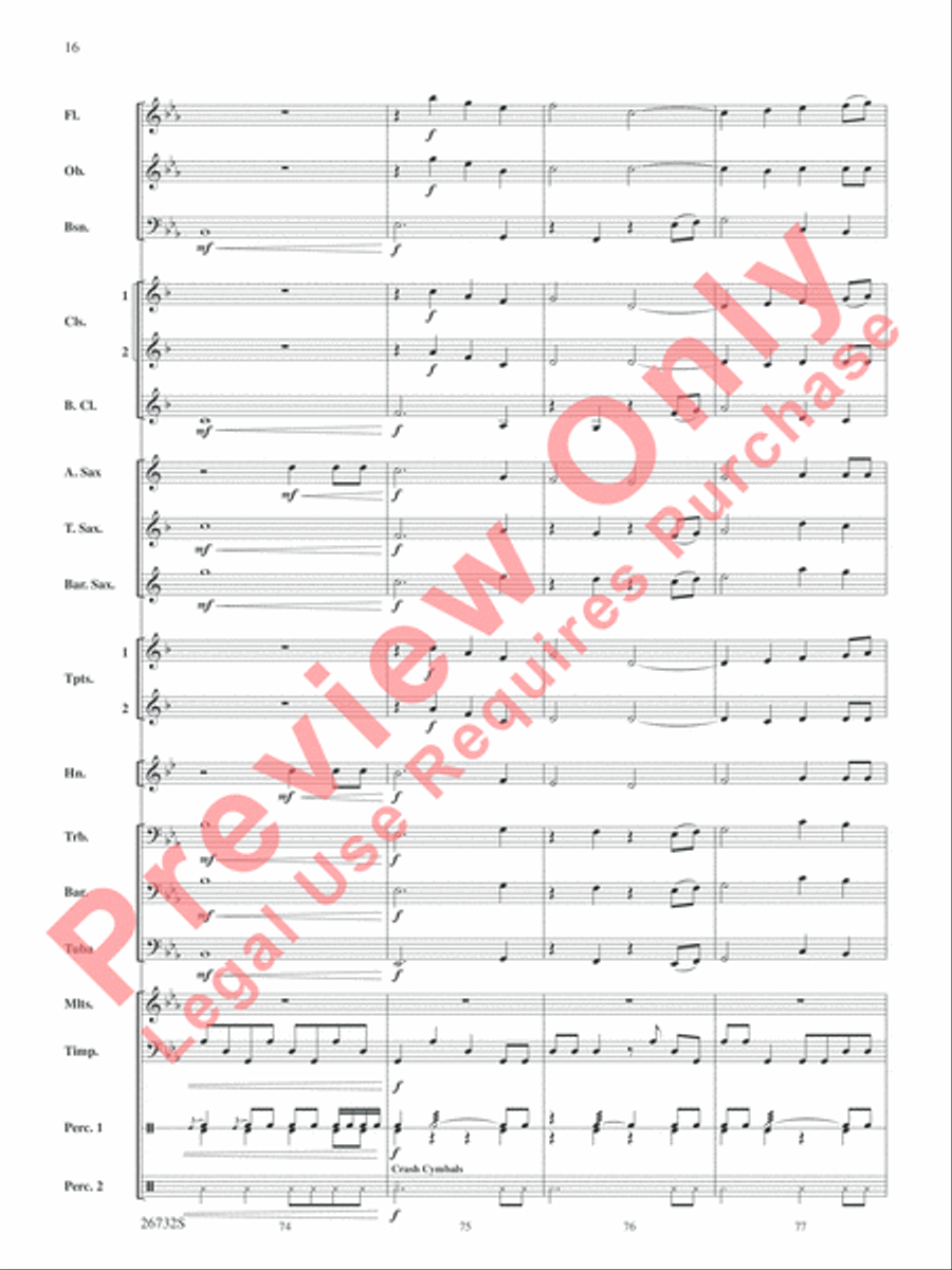 Four Waves Four Waves Concert Band scores gallery preview page 17