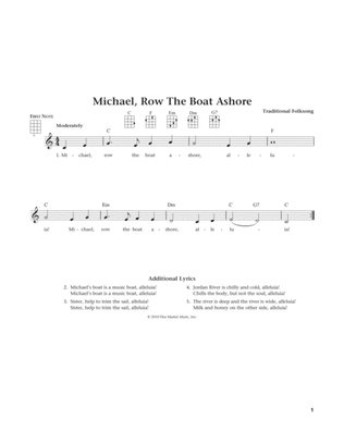 Michael Row The Boat Ashore (from The Daily Ukulele) (arr. Liz and Jim Beloff)