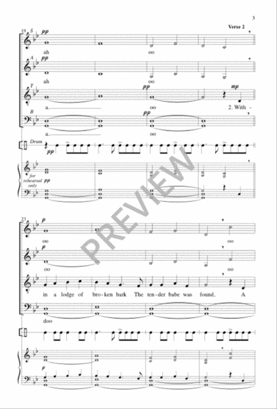 ’Twas in the Moon of Wintertime 4-Part scores gallery preview page 3