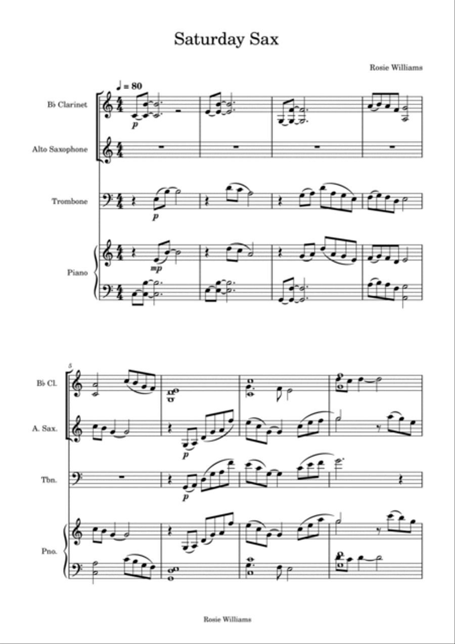 Saturday Sax Jazz Ensemble scores gallery preview page 2