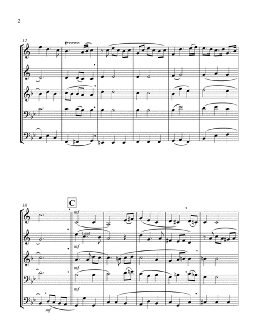 Bist Du Bei Mir (Brass Quintet - 2 Trp, 1 Hrn, 1 Trb, 1 Tuba)