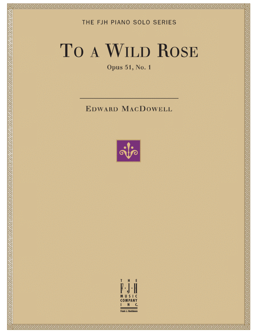 To a Wild Rose, Op. 51, No. 1 Piano Solo scores gallery preview page 1