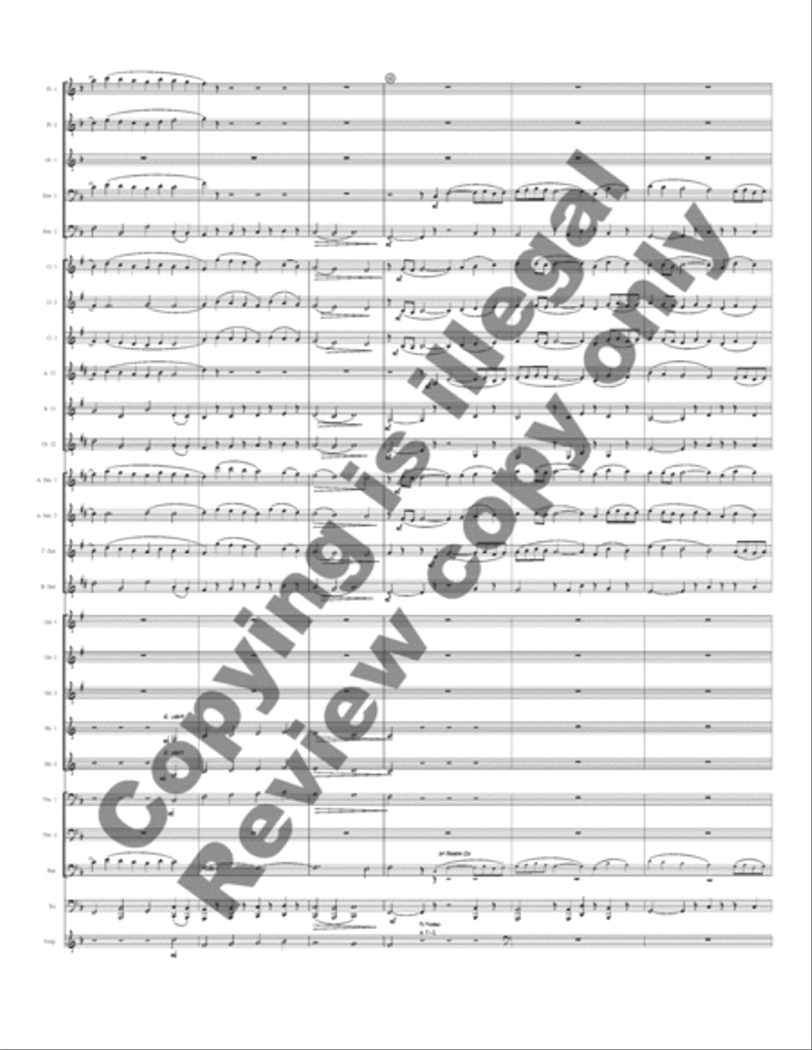 Rhosymedre, Prelude On a Welsh Hymn Tune Concert Band scores gallery preview page 9