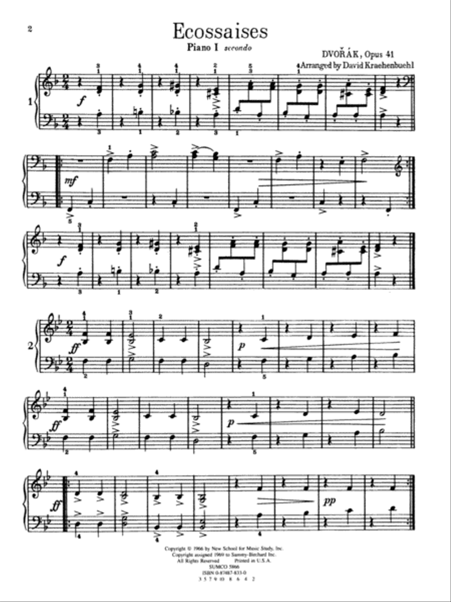 Ecossaises, Opus 41 Ecossaises, Opus 41 Small Ensemble scores gallery preview page 2