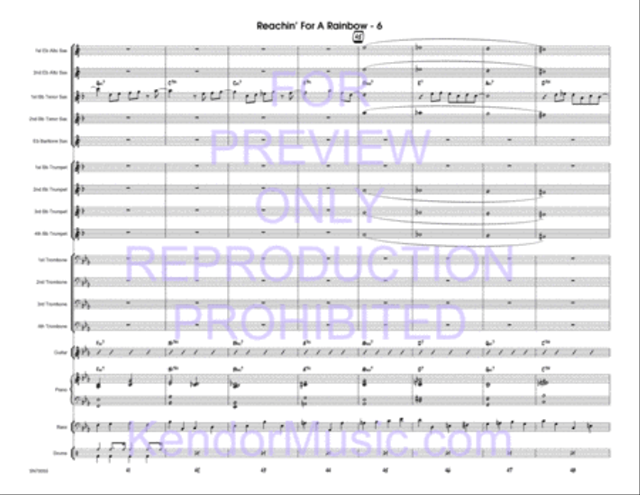 Reachin' For A Rainbow (Full Score) Jazz Ensemble scores gallery preview page 7