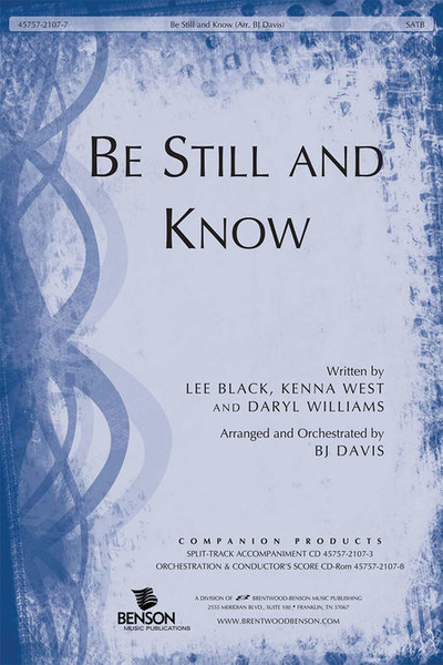 Be Still and Know (Split Track Accompaniment CD)