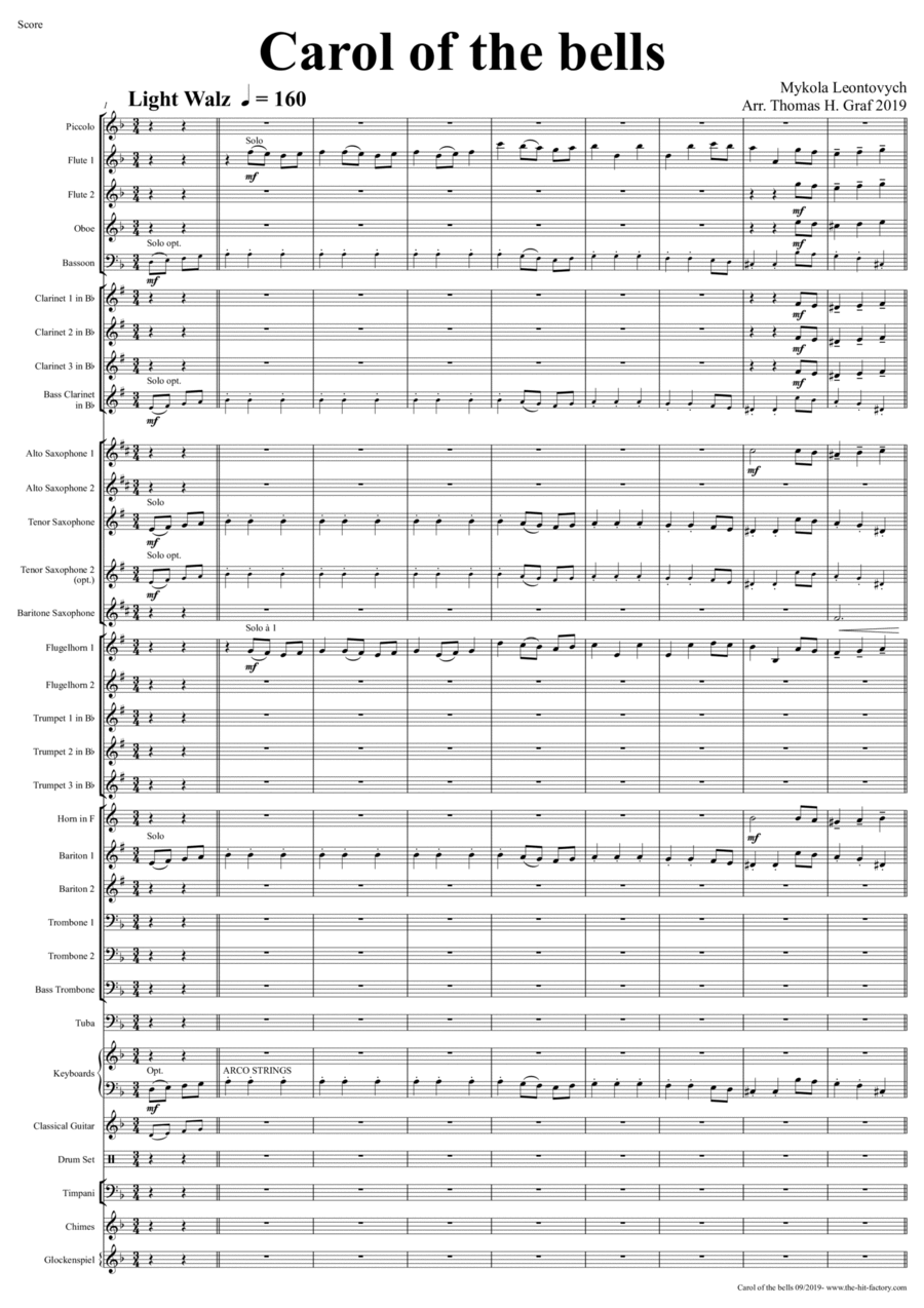 Carol of the Bells - Pentatonix style - Concert Band Concert Band scores gallery preview page 1
