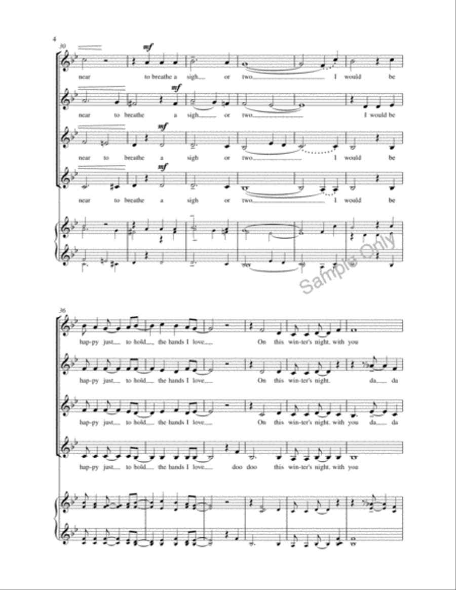 Song For A Winter's Night SSAA scores gallery preview page 4
