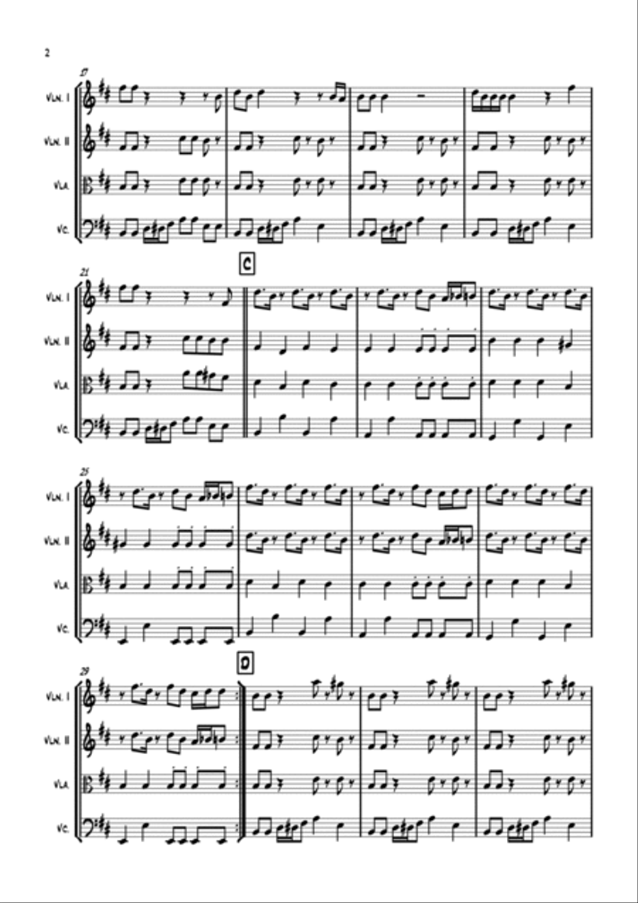 Main Title Theme (ghostbusters) String Quartet scores gallery preview page 2