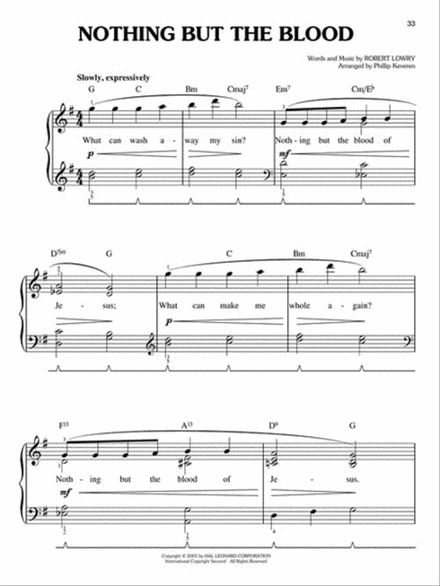 Gospel Treasures Easy Piano scores gallery preview page 2