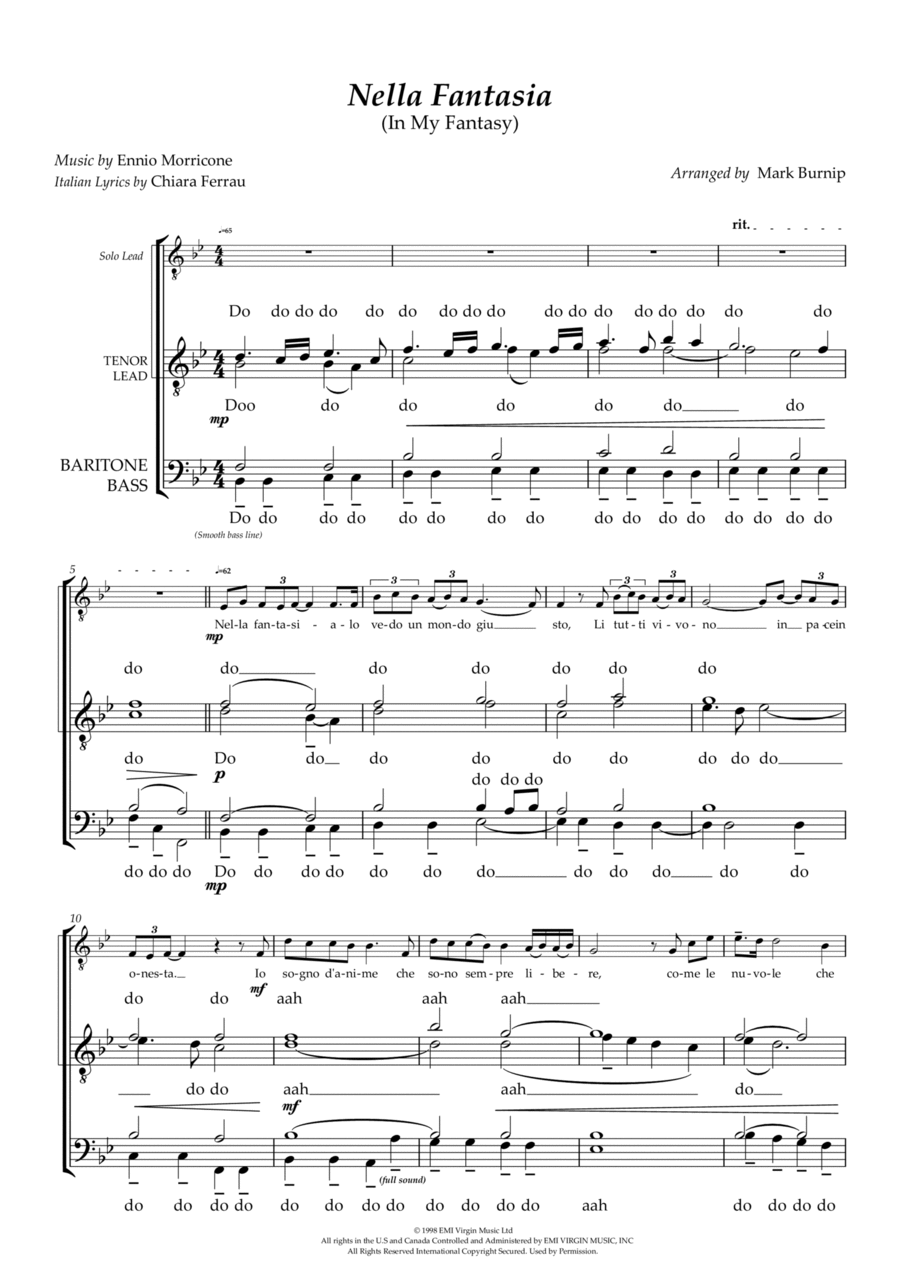 Nella Fantasia A Cappella scores gallery preview page 1