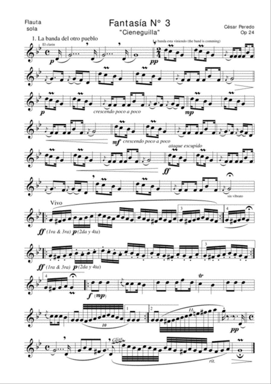 Fantasia N° 3 Op 24 para flauta sola 