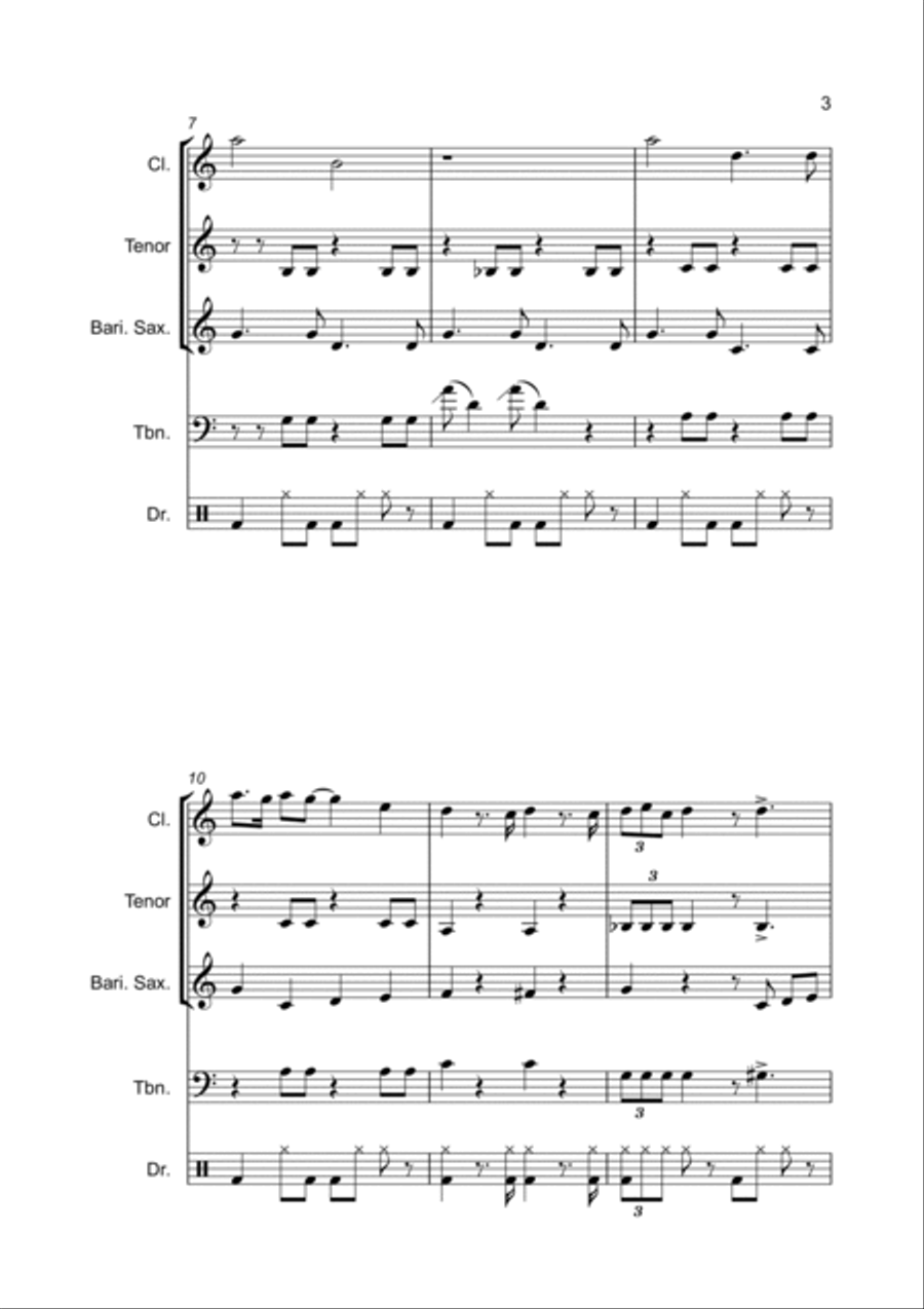 Paddington Bear Theme Clarinet scores gallery preview page 3