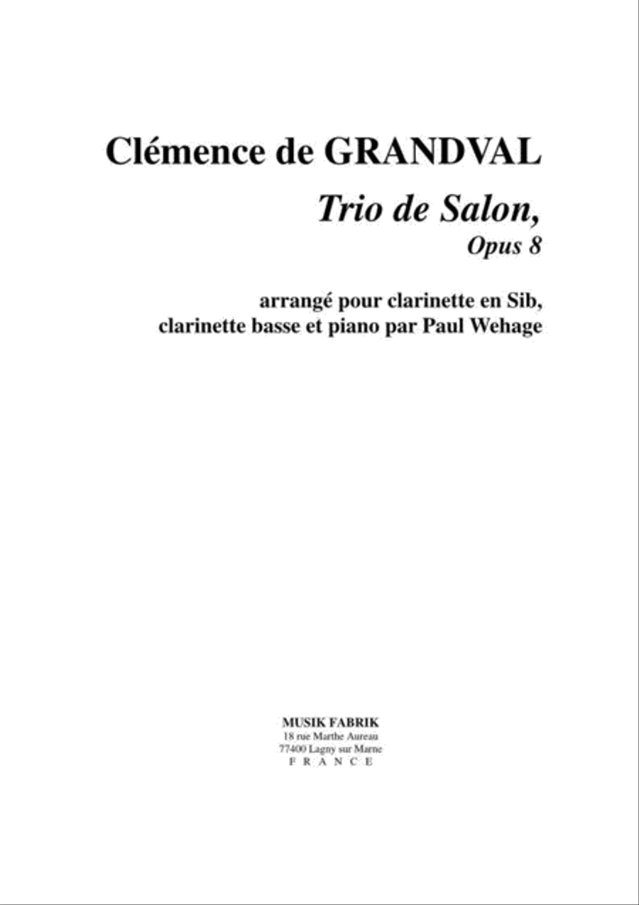 Trio de Salon, Op. 8 Bassoon scores gallery preview page 1