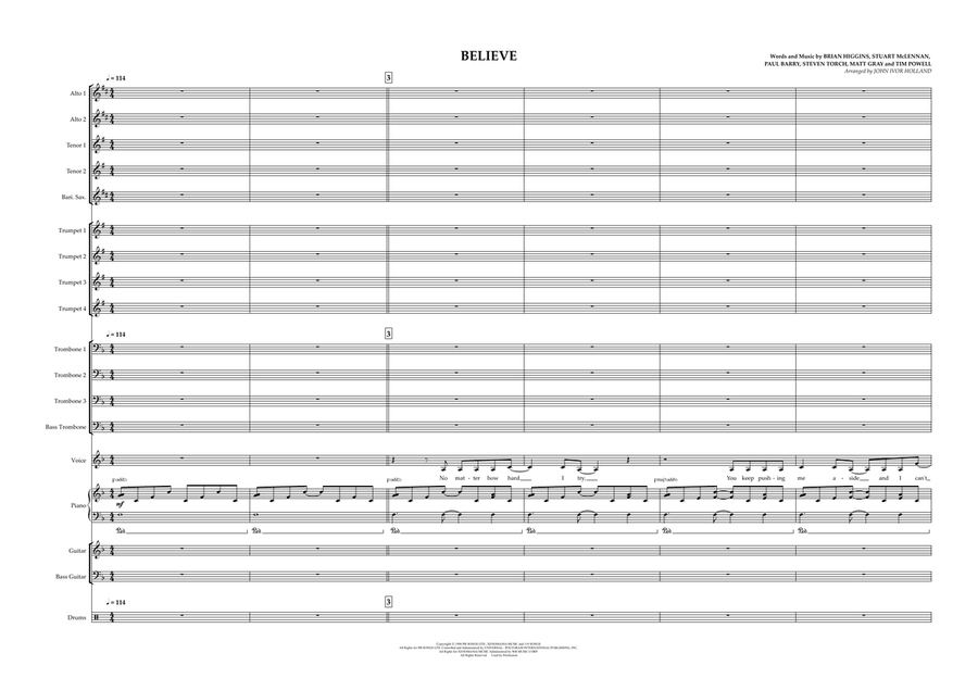 Believe Jazz Ensemble scores gallery preview page 1