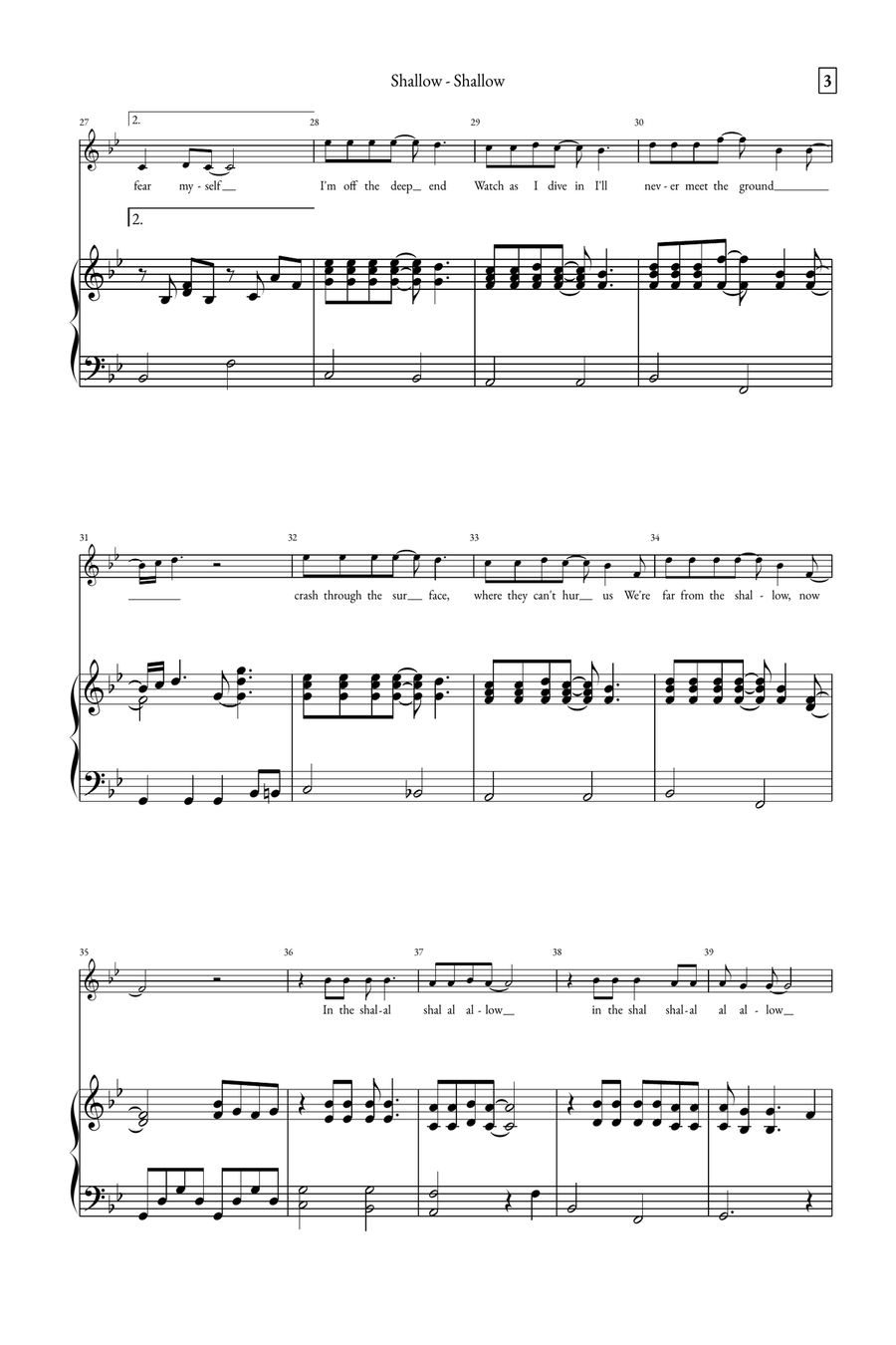 Shallow A Cappella scores gallery preview page 3