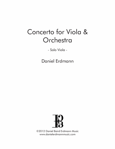 Concerto for Viola & Orchestra