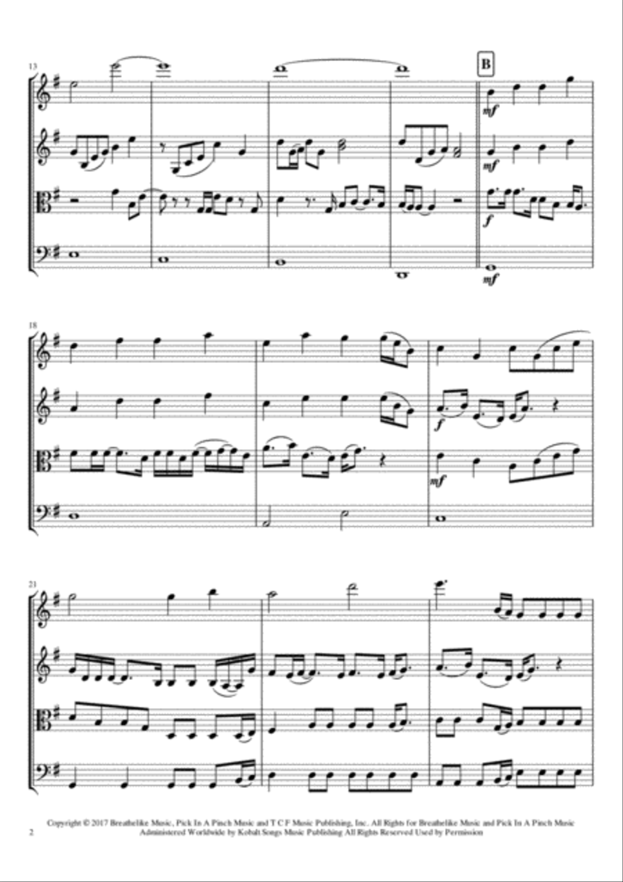 Never Enough String Quartet scores gallery preview page 2