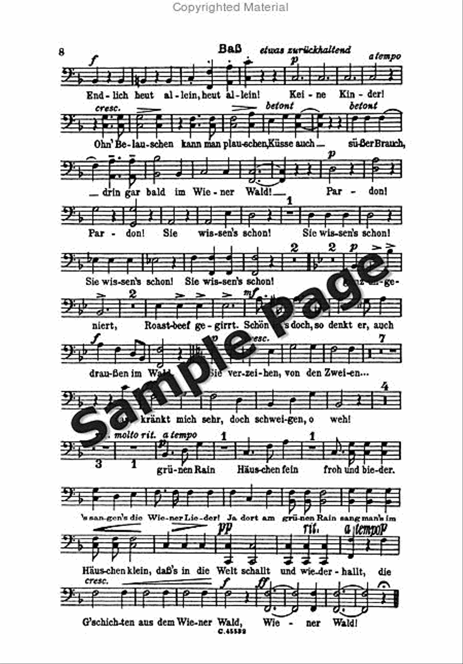 Wiener Wald Op. 325 Choir scores gallery preview page 9
