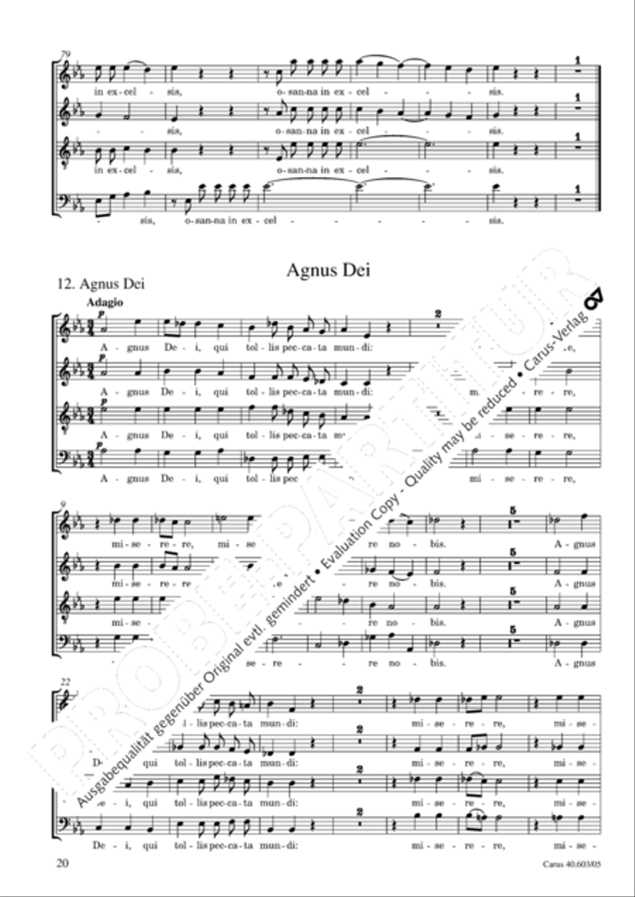 Grosse Orgelsolomesse in Es 4-Part scores gallery preview page 21