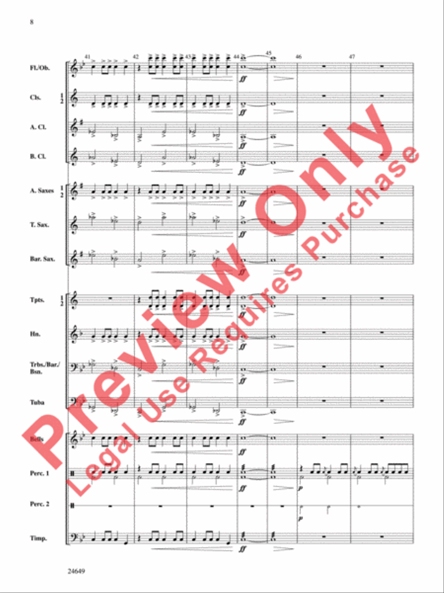 Crusade Crusade Concert Band scores gallery preview page 9
