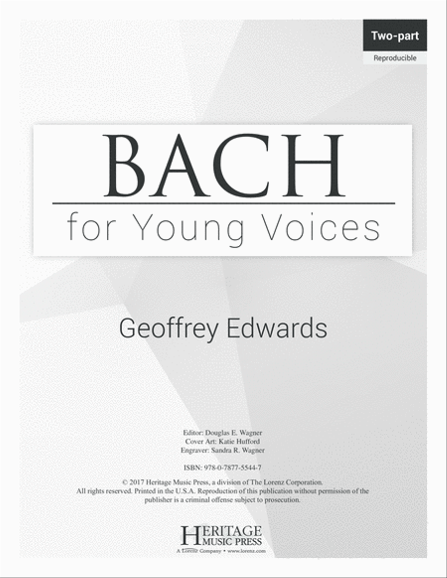 Bach for Young Voices 2-Part scores gallery preview page 1