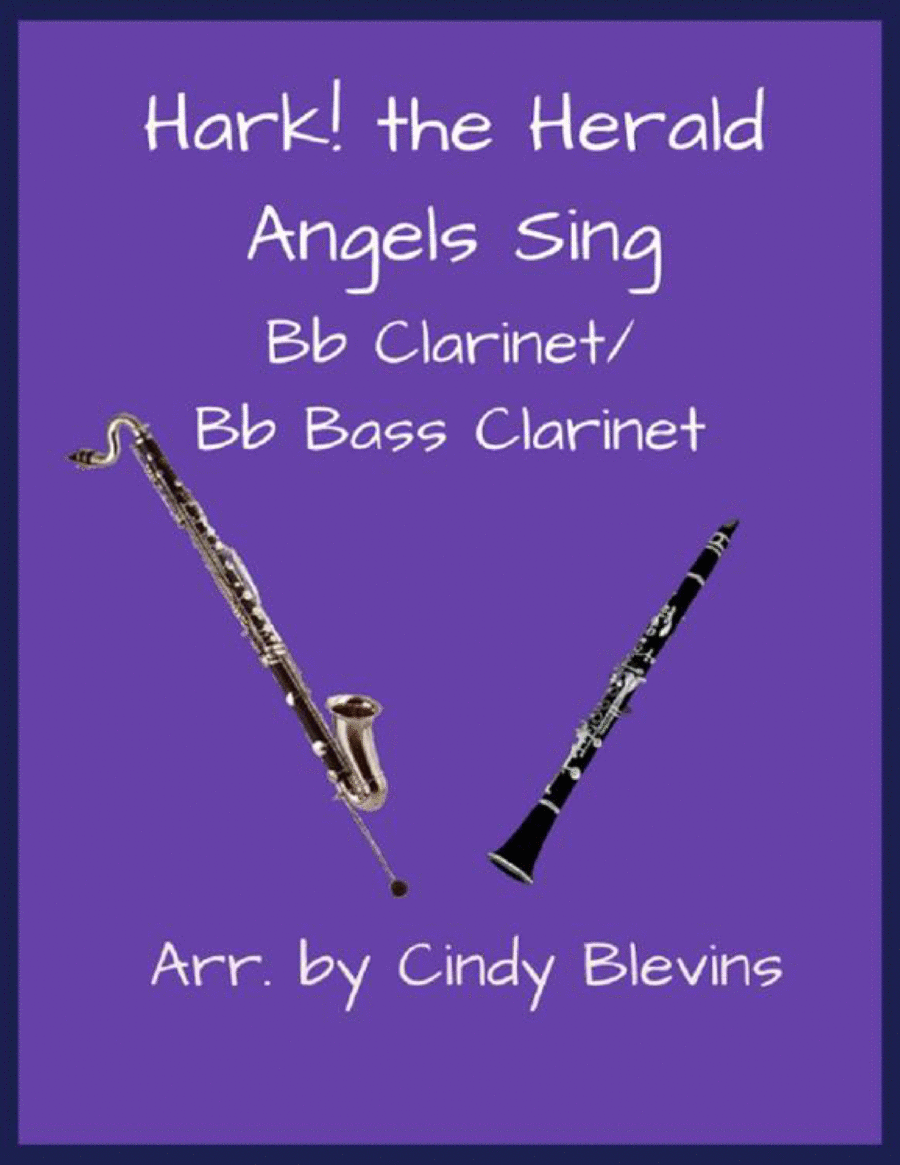 Hark! the Herald Angels Sing, Bb Clarinet and Bb Bass Clarinet Duet image number null