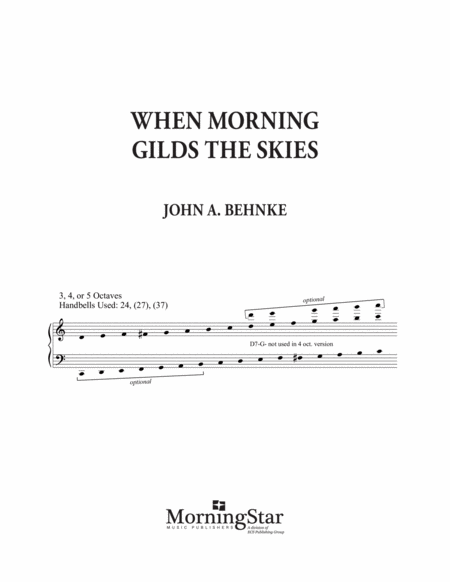 When Morning Gilds the Skies (Downloadable Full Score)