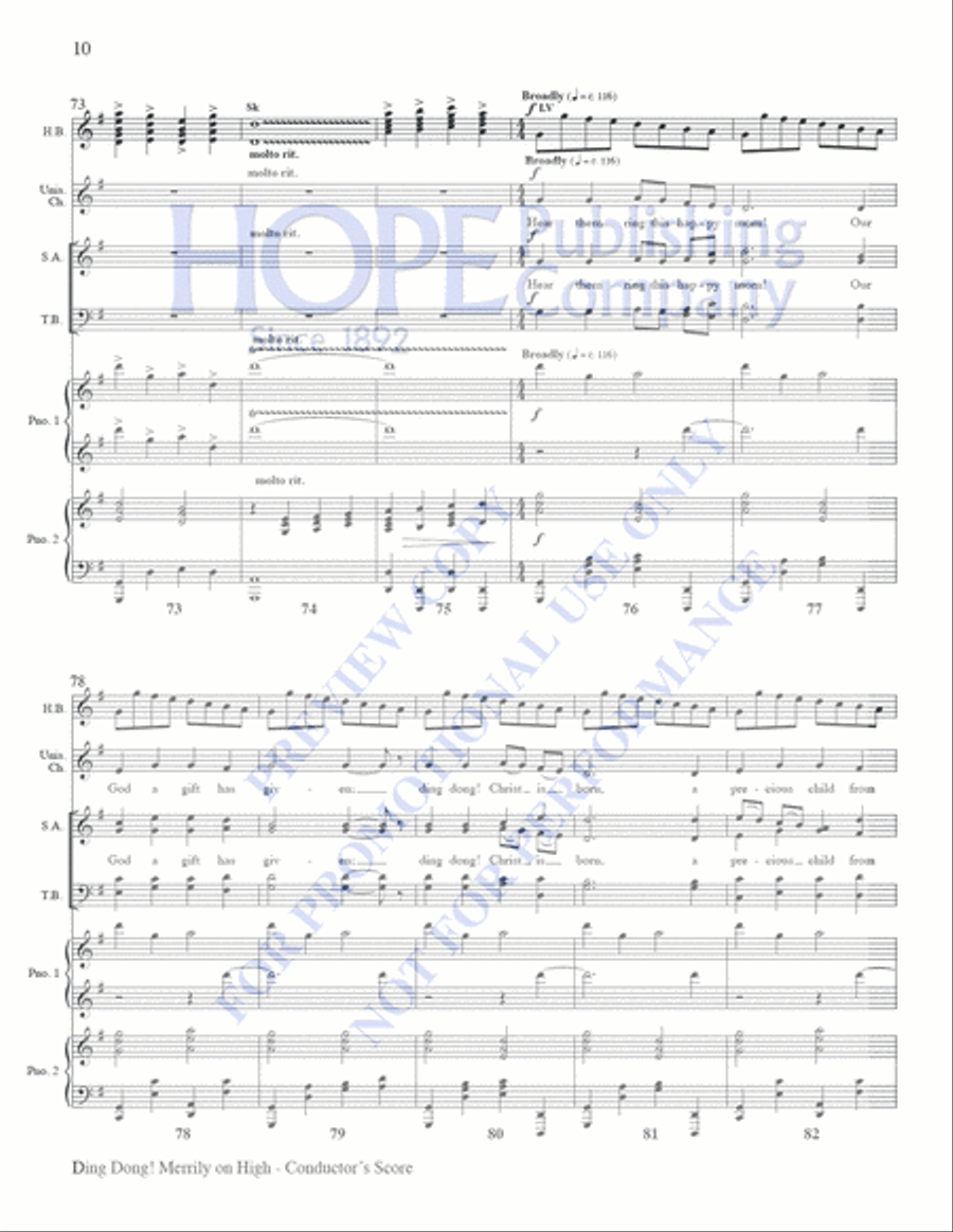 Ding Dong! Merrily on High 4-Part scores gallery preview page 10