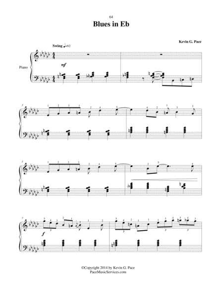 Blues in Eb - original piano solo image number null