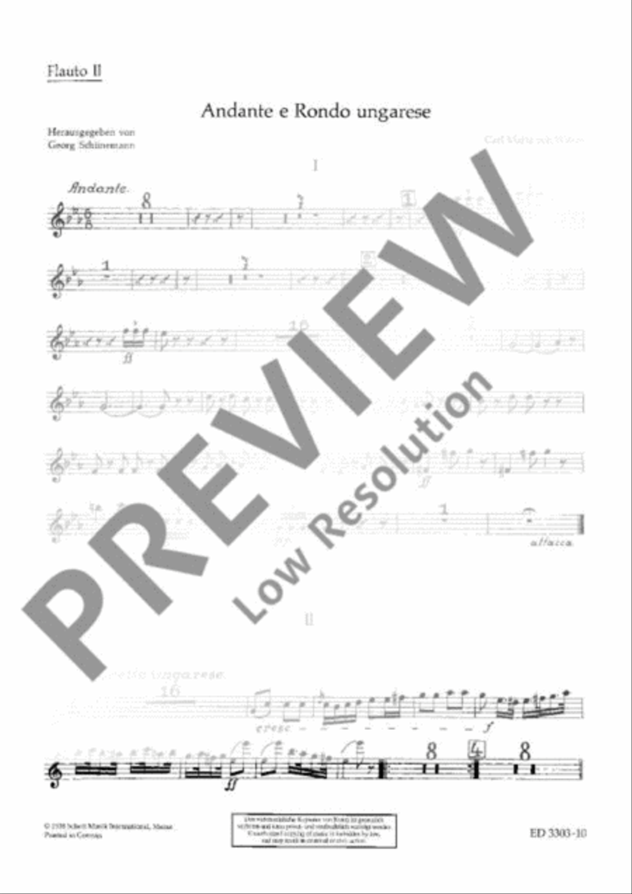 Andante and Rondo ungarese Orchestra scores gallery preview page 5