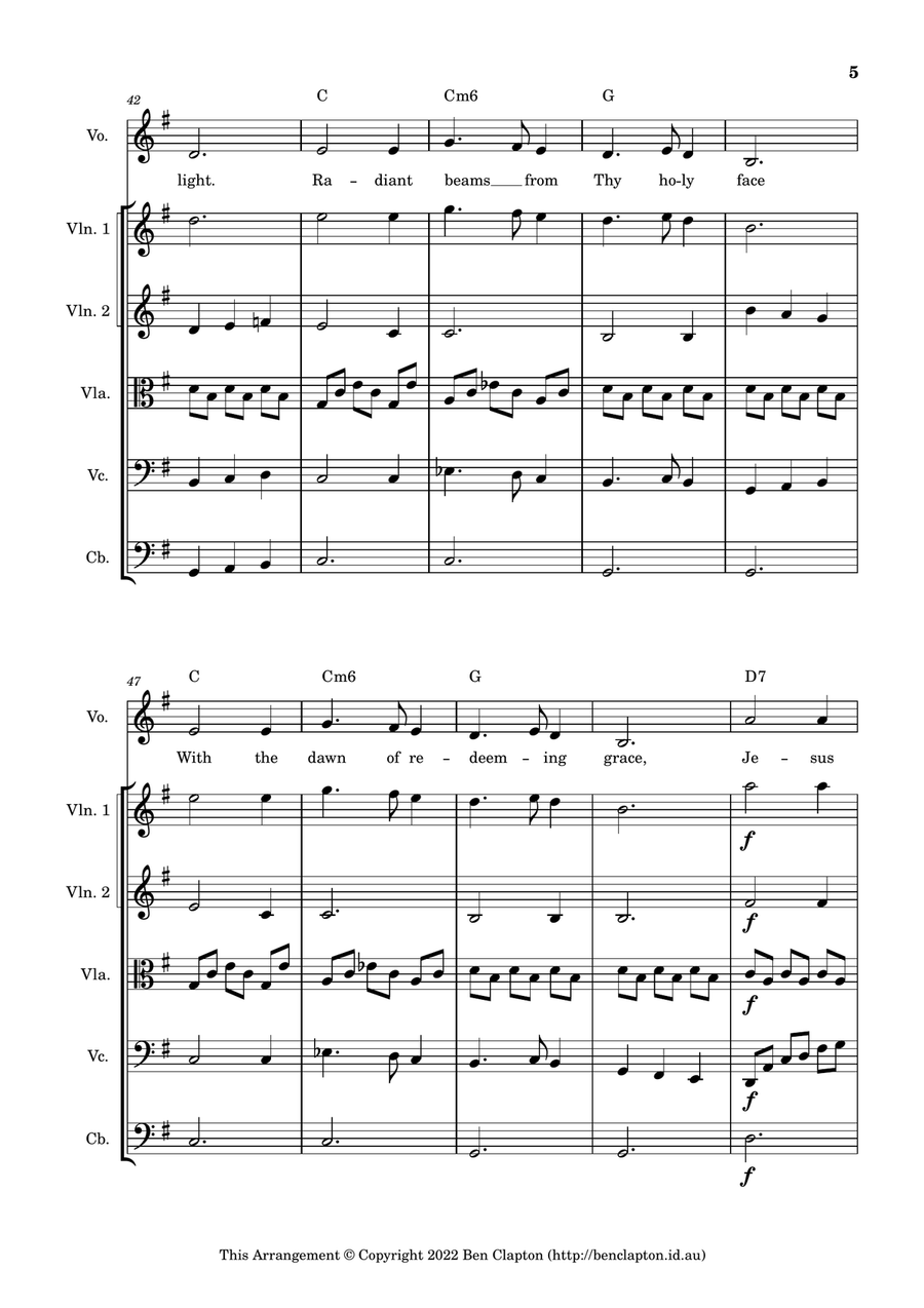Silent Night String Quintet scores gallery preview page 5