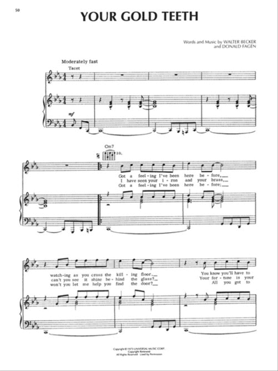 Steely Dan Complete Piano, Vocal, Guitar scores gallery preview page 4