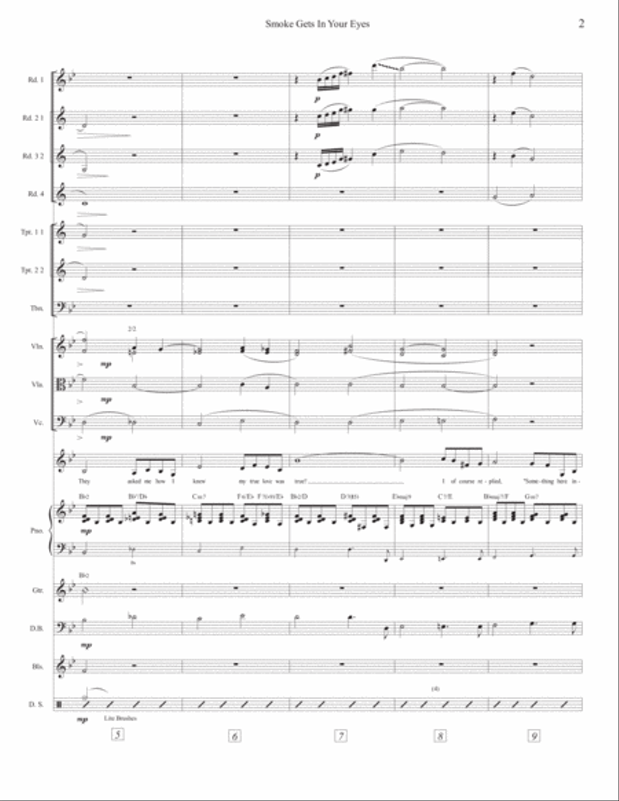 Smoke Gets In Your Eyes - Score Only Large Ensemble scores gallery preview page 3